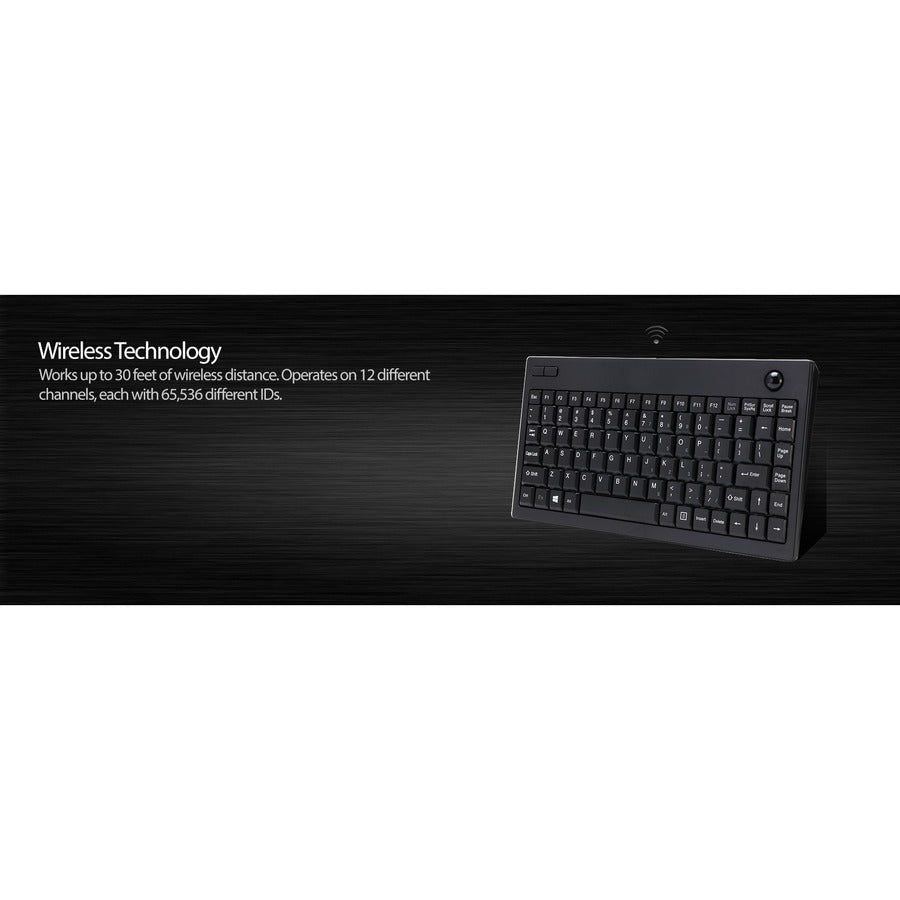 Mini-clavier trackball sans fil Adesso WKB-3100UB