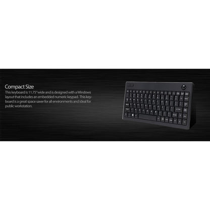 Mini-clavier trackball sans fil Adesso WKB-3100UB