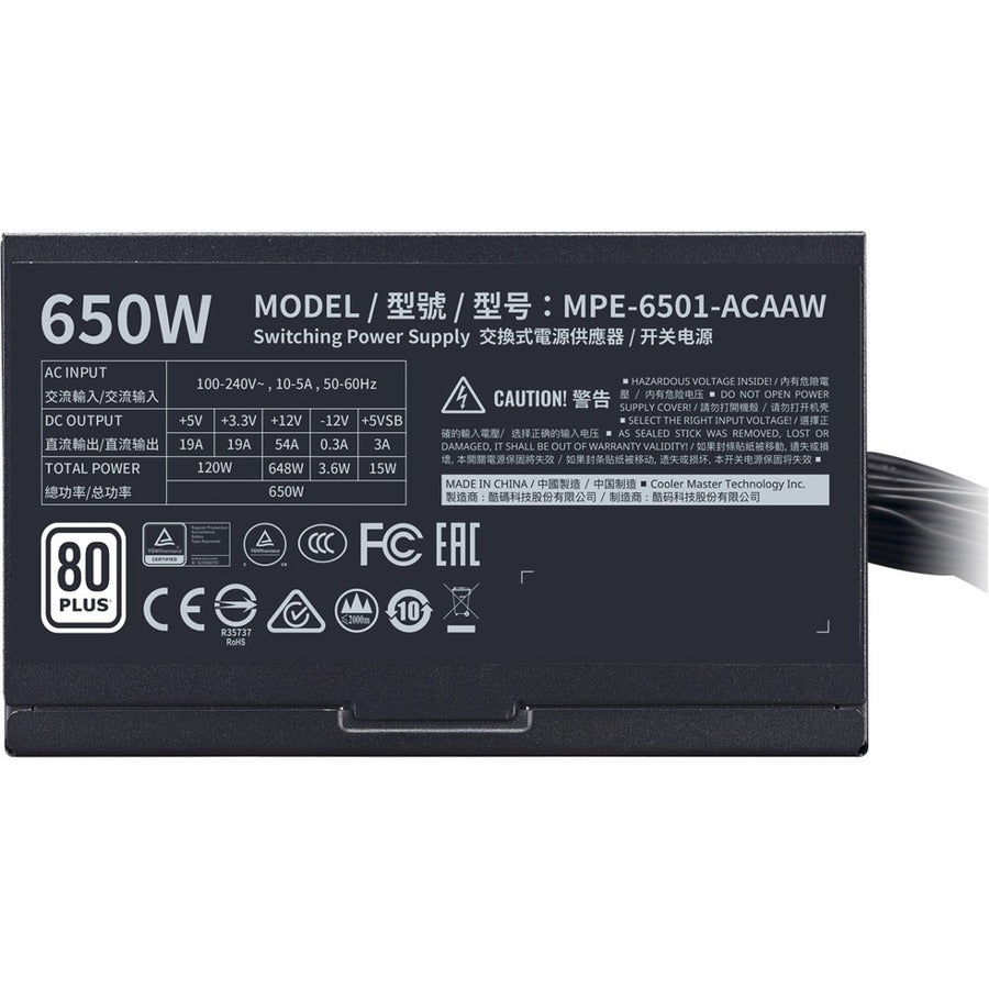 Cooler Master MWE WHITE MPE-6501-ACAAW Power Supply MPE-6501-ACAAW-US