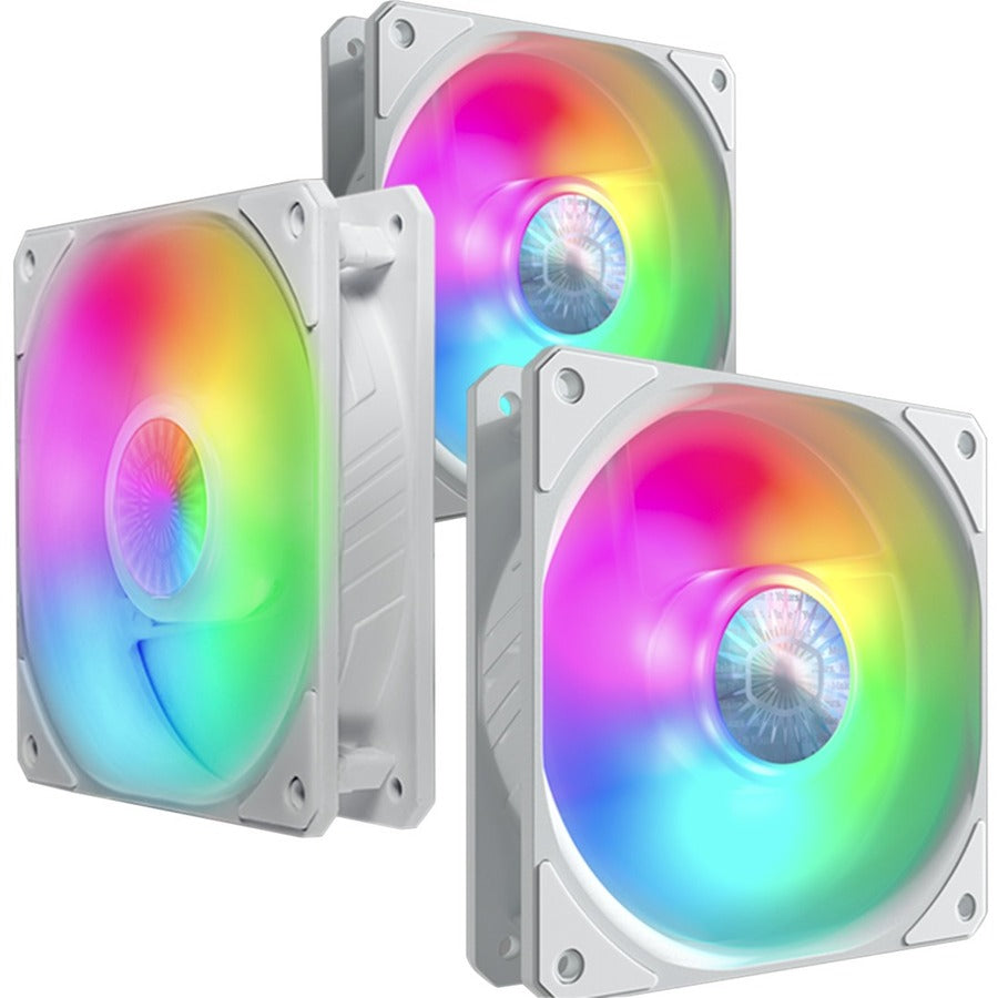 Cooler Master SickleFlow 120 ARGB Édition Blanche 3 EN 1 - Pack de 3 MFX-B2DW-183PA-R1