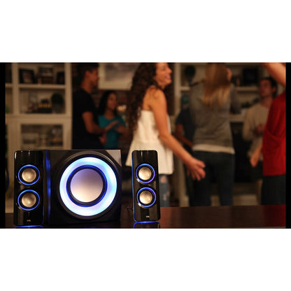 Cyber Acoustics Curve CA-3712BT 2.1 Bluetooth Speaker System - Black CA-3712BT