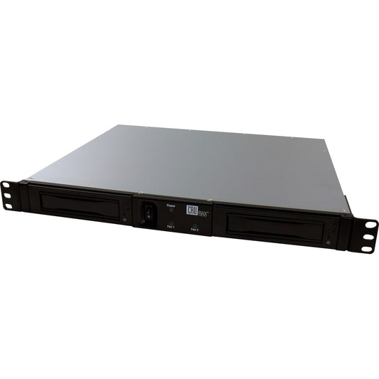 Boîtier de disque dur CRU RAX RAX215DC-3QJ - FireWire/i.LINK 800, USB 3.0, interface hôte eSATA - Montable en rack 1U - Noir 40610-3199-0000