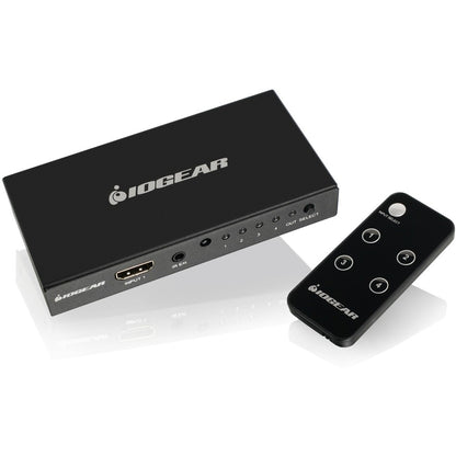 Commutateur HDMI 4K 4 ports IOGEAR avec télécommande GHDSW4K4