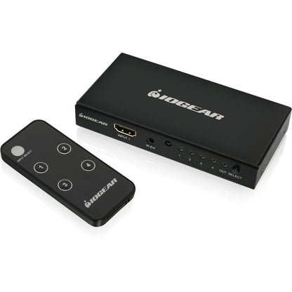 Commutateur HDMI 4K 4 ports IOGEAR avec télécommande GHDSW4K4