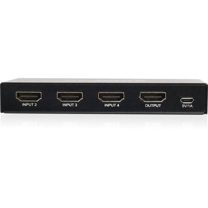 Commutateur HDMI 4K 4 ports IOGEAR avec télécommande GHDSW4K4