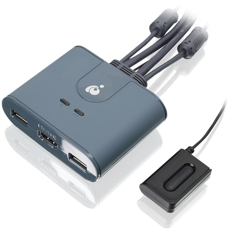 Commutateur KVM Full HD à 2 ports IOGEAR avec connexions HDMI et USB GCS32HU