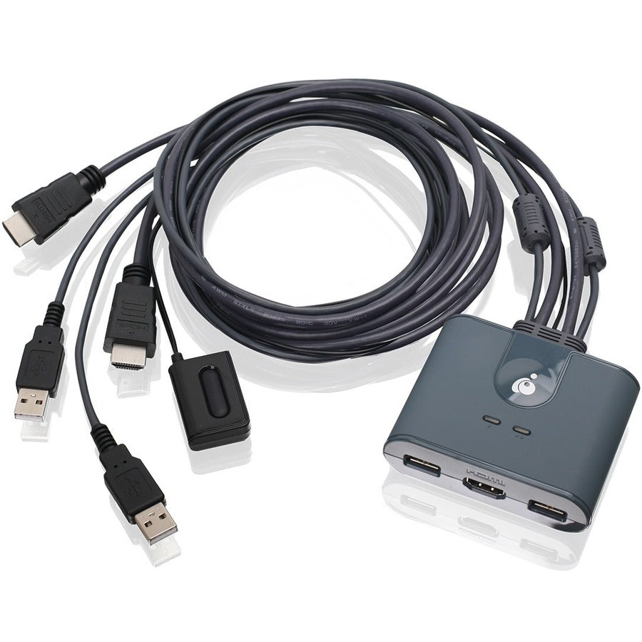 Commutateur KVM Full HD à 2 ports IOGEAR avec connexions HDMI et USB GCS32HU