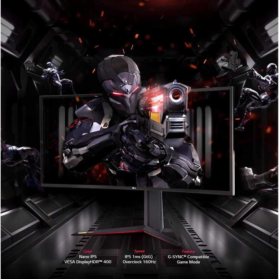 LG UltraGear 34GN850-B 34" UW-QHD Curved Screen Gaming LCD Monitor - 21:9 - Black, Red 34GN850-B