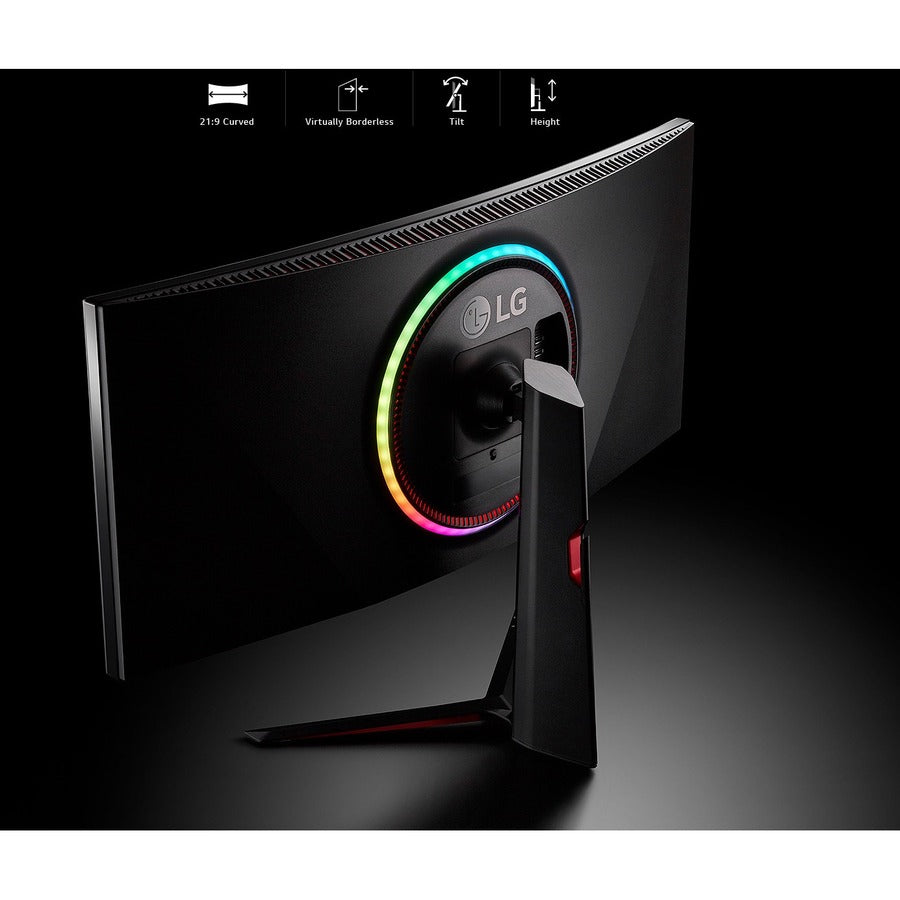 LG UltraGear 38GN950-B 38" UW-QHD+ Curved Screen Gaming LCD Monitor - 21:9 - Black 38GN950-B