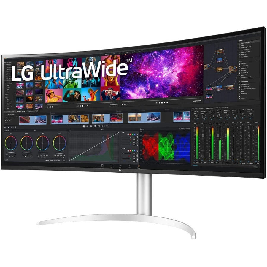 LG 40WP95C-W 39.7" 5K2K WUHD Curved Screen LED LCD Monitor - 21:9 - Silver 40WP95C-W