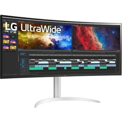 Moniteur LCD incurvé LG Ultrawide 38WP85C-W 37,5" UW-QHD+ - 21:9 - Argent, Blanc 38WP85C-W