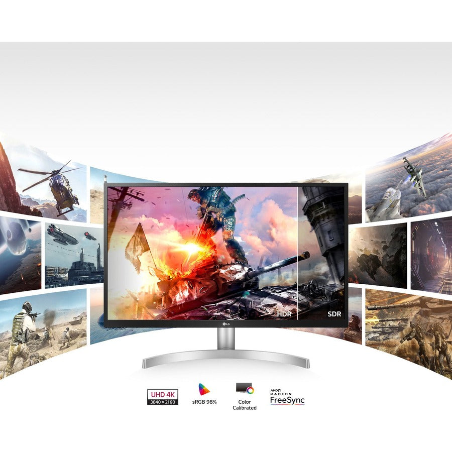 LG 27UL500-W 27" 4K UHD LED Gaming LCD Monitor - 16:9 - White 27UL500-W