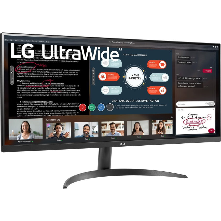 Moniteur LCD de jeu LED LG Ultrawide 34WP500-B 34" UW-UXGA - 21:9 34WP500-B