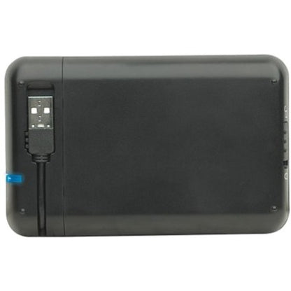 Manhattan Drive Enclosure, 2.5" , USB-A, 480 Mbps (USB 2.0), SATA, Black, Sturdy, Plastic, Hi-Speed USB, Windows or Mac, Three Year Warranty, Boxed 130042