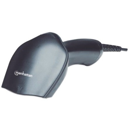 Lecteur de codes-barres portatif CCD longue portée Manhattan, USB, profondeur de numérisation de 500 mm, câble de 1,5 m, lumière ambiante maximale de 30 000 lux (lumière du soleil), noir, garantie de trois ans, boîte 460835
