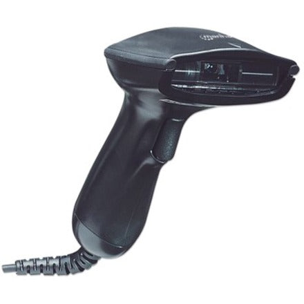 Lecteur de codes-barres portatif CCD longue portée Manhattan, USB, profondeur de numérisation de 500 mm, câble de 1,5 m, lumière ambiante maximale de 30 000 lux (lumière du soleil), noir, garantie de trois ans, boîte 460835