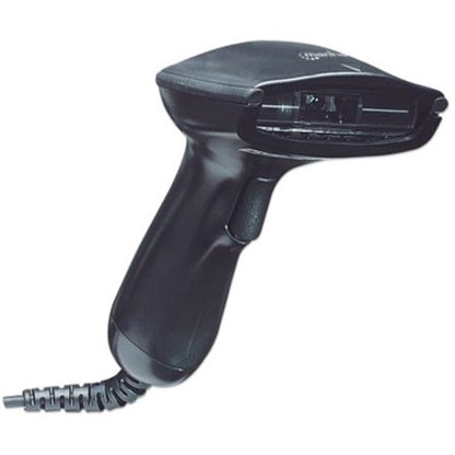 Lecteur de codes-barres portatif CCD longue portée Manhattan, USB, profondeur de numérisation de 500 mm, câble de 1,5 m, lumière ambiante maximale de 30 000 lux (lumière du soleil), noir, garantie de trois ans, boîte 460835