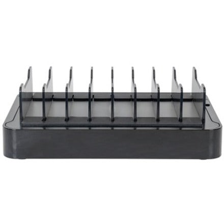 Station de charge Manhattan, 10 ports USB-A, sorties : 1 x 2,4 A (QC 2.0), 4 x 2,4 A et 5 x 1 A, noir, garantie de trois ans, boîte 180009