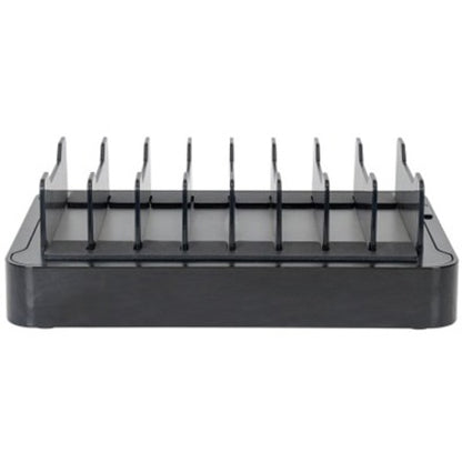 Station de charge Manhattan, 10 ports USB-A, sorties : 1 x 2,4 A (QC 2.0), 4 x 2,4 A et 5 x 1 A, noir, garantie de trois ans, boîte 180009