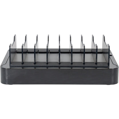 Station de charge Manhattan, 10 ports USB-A, sorties : 1 x 2,4 A (QC 2.0), 4 x 2,4 A et 5 x 1 A, noir, garantie de trois ans, boîte 180009
