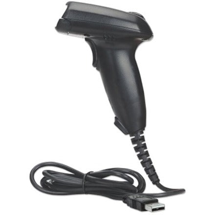 Manhattan Long Range CCD Handheld Barcode Scanner, USB, 500mm Scan Depth, Cable 1.5m, Max Ambient Light 10,000 lux (sunlight), Black, Three Year Warranty, Box 177672