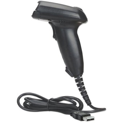 Manhattan Long Range CCD Handheld Barcode Scanner, USB, 500mm Scan Depth, Cable 1.5m, Max Ambient Light 10,000 lux (sunlight), Black, Three Year Warranty, Box 177672