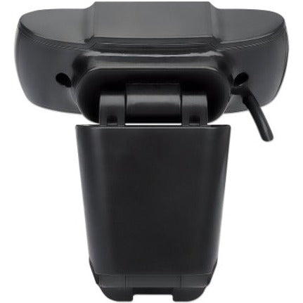 Webcam USB Manhattan, deux mégapixels, 1080p Full HD, USB-A, microphone intégré, base à clip réglable, 30 images par seconde, noir, garantie de trois ans, boîte 462006