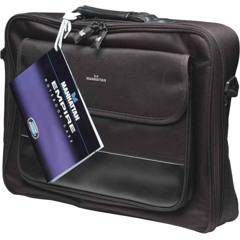 Sacoche pour ordinateur portable Manhattan Empire 17,3", modèle à clapet, poche pour accessoires, bandoulière (amovible), étui pour ordinateur portable, noir, garantie de trois ans 421560