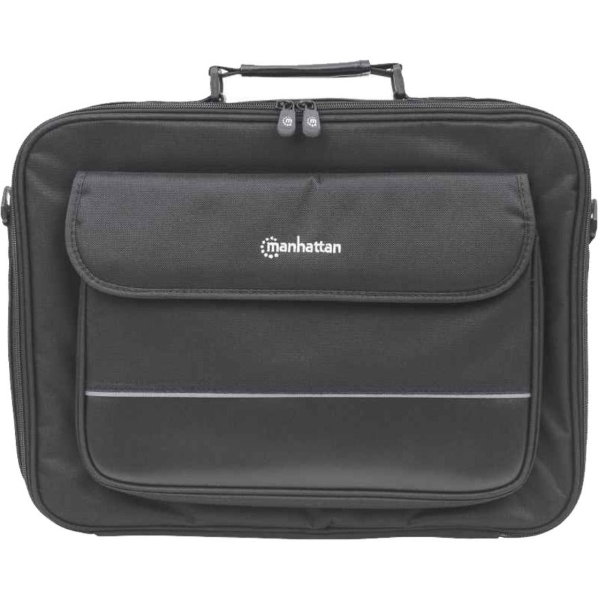 Sacoche pour ordinateur portable Manhattan Empire 17,3", modèle à clapet, poche pour accessoires, bandoulière (amovible), étui pour ordinateur portable, noir, garantie de trois ans 421560
