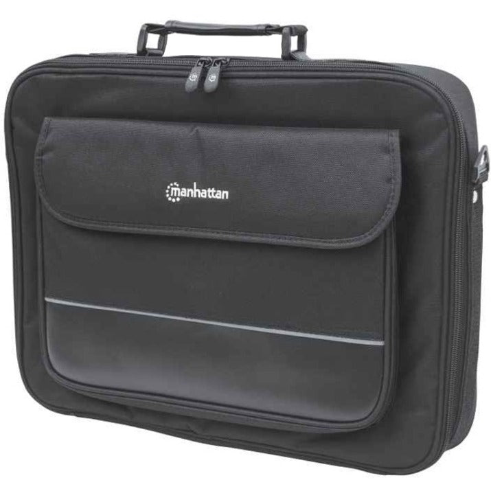 Sacoche pour ordinateur portable Manhattan Empire 17,3", modèle à clapet, poche pour accessoires, bandoulière (amovible), étui pour ordinateur portable, noir, garantie de trois ans 421560