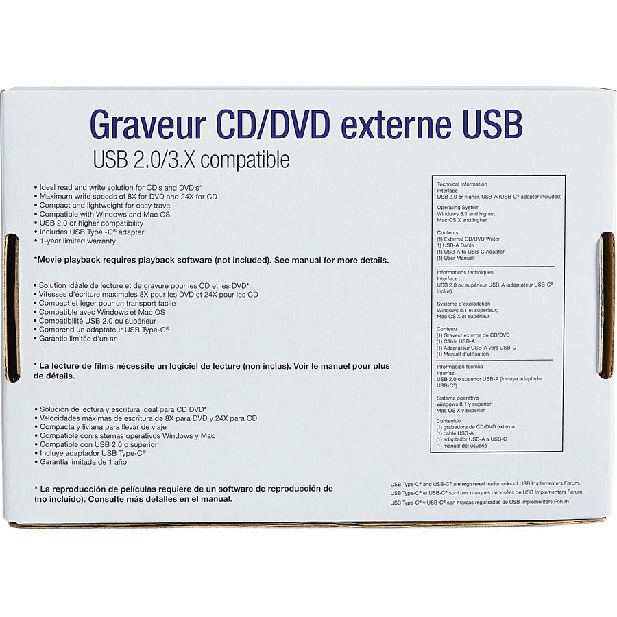 Graveur DVD Verbatim - Externe 71123