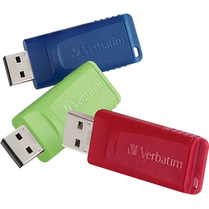 Clé USB Store 'n' Go de Verbatim 4 Go – Lot de 3 – Rouge, vert, bleu 97002