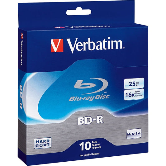 BD-R Verbatim 25 Go 6X avec surface de marque - Boîte de 10 disques 97238