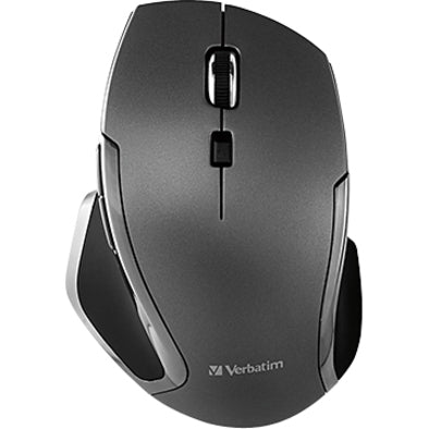 Souris sans fil Verbatim Deluxe à 6 boutons et LED bleue pour ordinateur portable - Graphite 98621