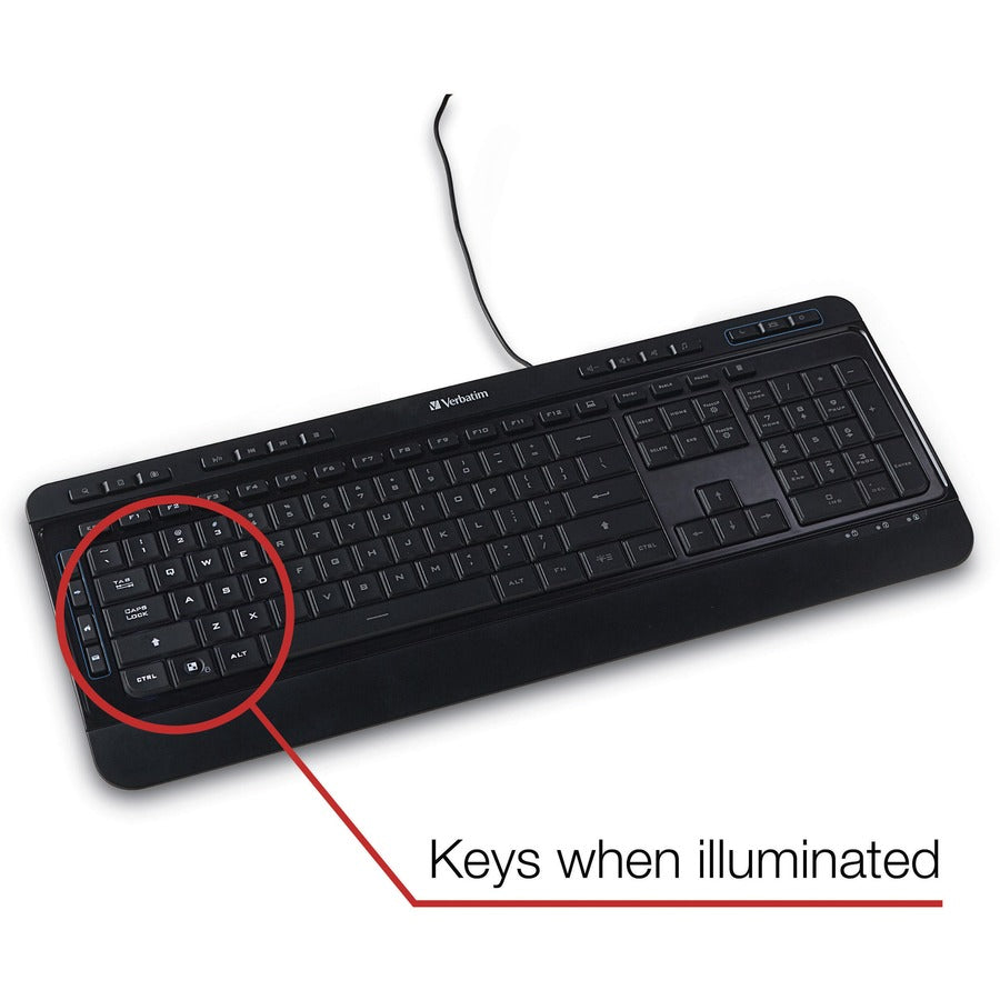 Clavier filaire éclairé Verbatim 99789