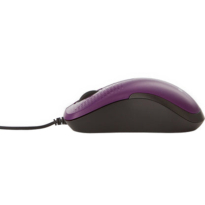 Souris optique filaire silencieuse Verbatim - Violet 70235