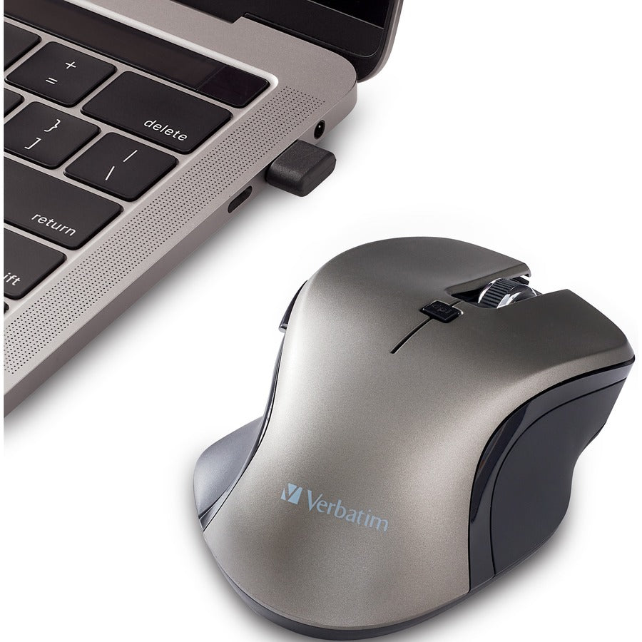 Souris sans fil Verbatim USB-C™ à LED bleue - Graphite 70245
