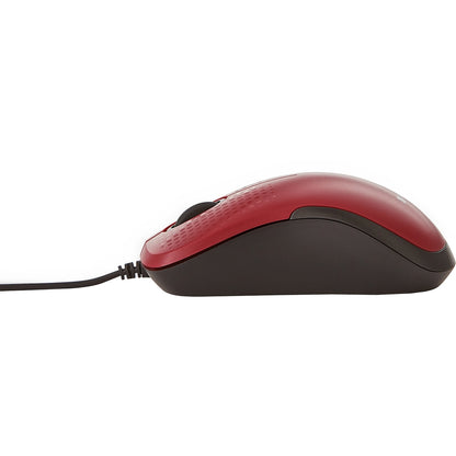 Souris optique filaire silencieuse Verbatim - Rouge 70234