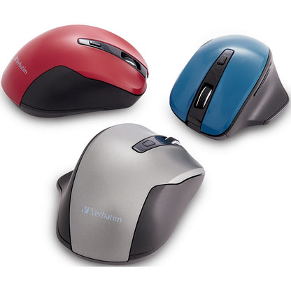 Souris sans fil ergonomique silencieuse à LED bleue Verbatim - Bleu sarcelle foncé 70244