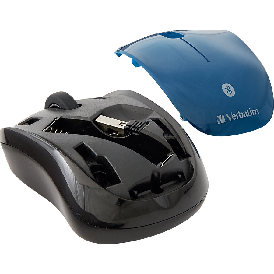 Souris sans fil Bluetooth® Verbatim Multi-Trac à LED bleue - Bleu sarcelle foncé 70239