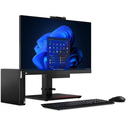 Ordinateur de bureau Lenovo ThinkCentre M70q Gen 3 11T300AMUS - Intel Core i5 12e génération i5-12400T Hexa-core (6 cœurs) 1,80 GHz - 8 Go de RAM DDR4 SDRAM - Disque dur 1 To - Minuscule - Noir 11T300AMUS
