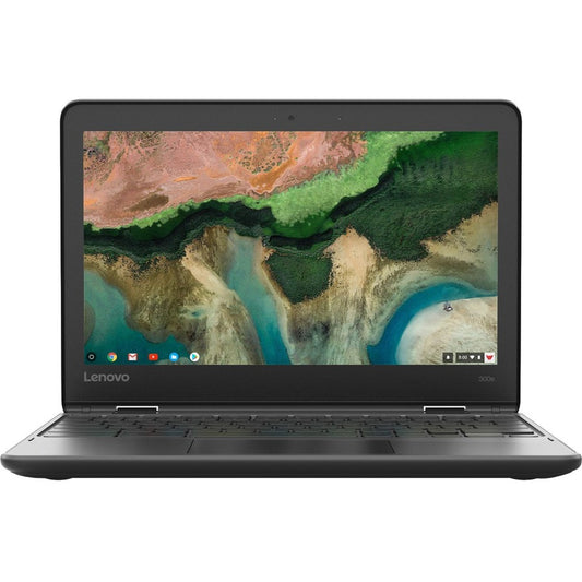 Lenovo 300e Chromebook 2e génération 82CE001PCF Chromebook à écran tactile 11,6" - HD - 1366 x 768 - AMD A-Series A4-9120C Dual-core (2 cœurs) 1,60 GHz - 4 Go de RAM totale - 32 Go de mémoire flash - Noir 82CE001PCF