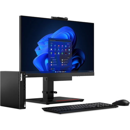 Ordinateur de bureau Lenovo ThinkCentre M80q Gen 3 11U10042US - Intel Core i5 12e génération i5-12500T Hexa-core (6 cœurs) 2 GHz - 8 Go de RAM DDR5 SDRAM - 256 Go SSD M.2 PCI Express NVMe 4.0 x4 - Minuscule - Noir 11U10042US