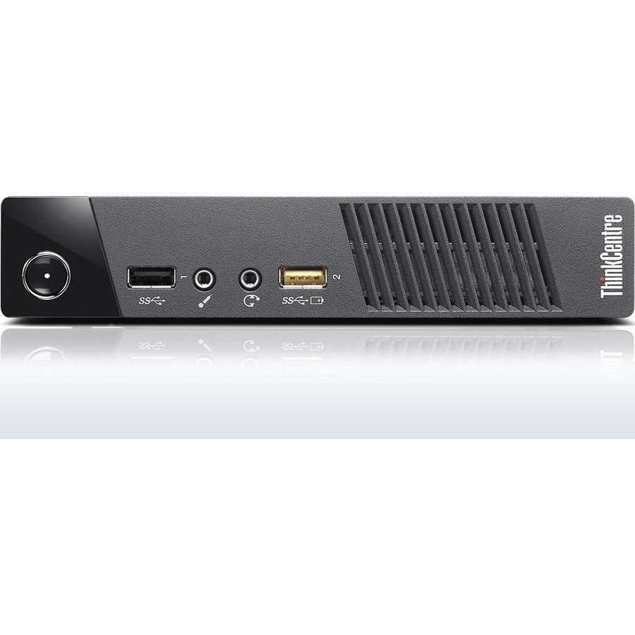 Ordinateur de bureau Lenovo ThinkCentre M53 10DC001HUS - Intel Pentium J2900 Quad-core (4 cœurs) 2,41 GHz - 4 Go de RAM DDR3L SDRAM - 180 Go Serial ATA/300 SSD - Tiny - Business Black 10DC001HUS