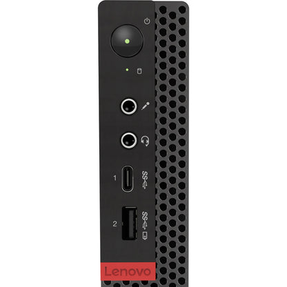 Ordinateur de bureau Lenovo ThinkCentre M720q 10T70054US - Intel Core i3 8e génération i3-8100T 3,10 GHz - 4 Go de RAM DDR4 SDRAM - Disque dur 500 Go - Minuscule - Noir corbeau 10T70054US