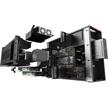 Lenovo ThinkStation P920 30BC008GCA Workstation - 1 x Intel Xeon Silver Dodeca-core (12 Core) 4214R 2.40 GHz - 32 GB DDR4 SDRAM RAM - 1 TB SSD - Tower 30BC008GCA