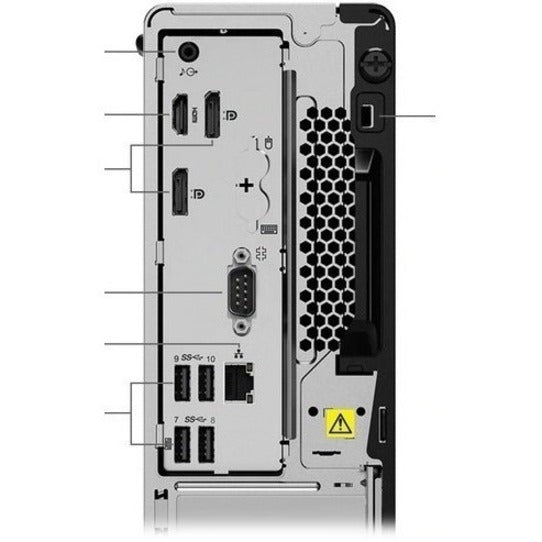 Ordinateur de bureau Lenovo ThinkCentre M80s 11CU003LUS - Intel Core i3 10e génération i3-10100 Quad-core (4 cœurs) 3,60 GHz - 8 Go de RAM DDR4 SDRAM - 256 Go de SSD M.2 PCI Express NVMe x4 - Petit facteur de forme - Noir 11CU003LUS