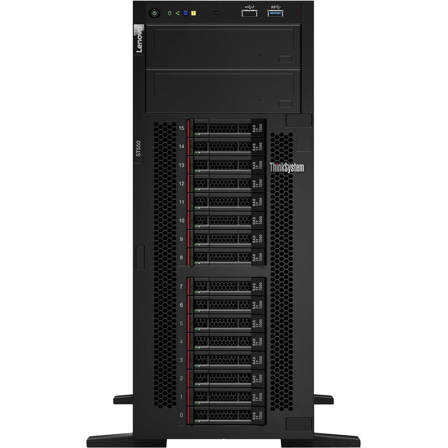 Lenovo ThinkSystem ST550 7X10A0EGNA 4U Tower Server - 1 x Intel Xeon Silver 4208 2.10 GHz - 32 GB RAM - 12Gb/s SAS, Serial ATA/600 Controller 7X10A0EGNA