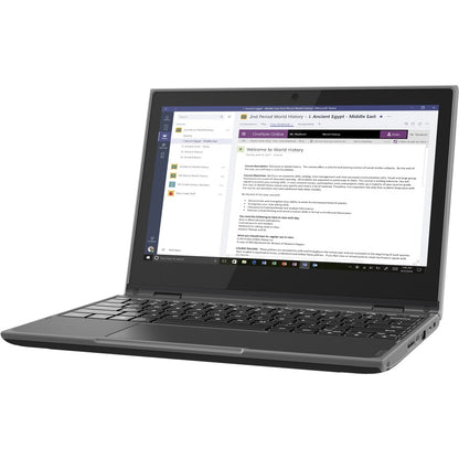 Netbook Lenovo 300e Windows 2e génération 82GK001UUS Écran tactile 11,6" - HD - 1366 x 768 - AMD 3015e Dual-core (2 cœurs) 1,20 GHz - 4 Go de RAM totale - 4 Go de mémoire intégrée - 64 Go de mémoire flash - Noir 82GK001UUS