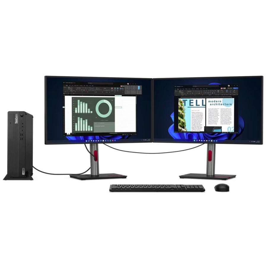 Ordinateur de bureau Lenovo ThinkCentre M80s Gen 3 11TG000ECA - Intel Core i7 12e génération i7-12700 Dodeca-core (12 cœurs) 2,10 GHz - 16 Go RAM DDR5 SDRAM - Petit facteur de forme - Noir corbeau 11TG000ECA